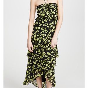 WAYF Zander Floral Print Halter Dress